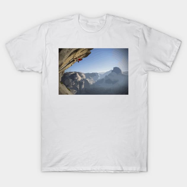 Alex Honnold Roof of Heaven Solo Painting T-Shirt by gktb